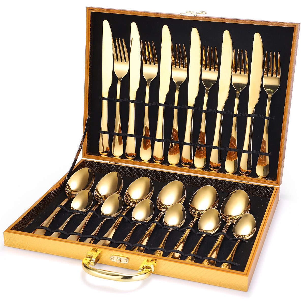 "Symphony" cutlery set in gold-plated stainless steel