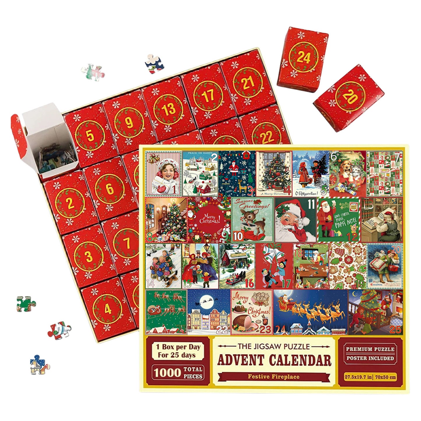 New 24 boxes  Calendrier de l'avent Puzzle