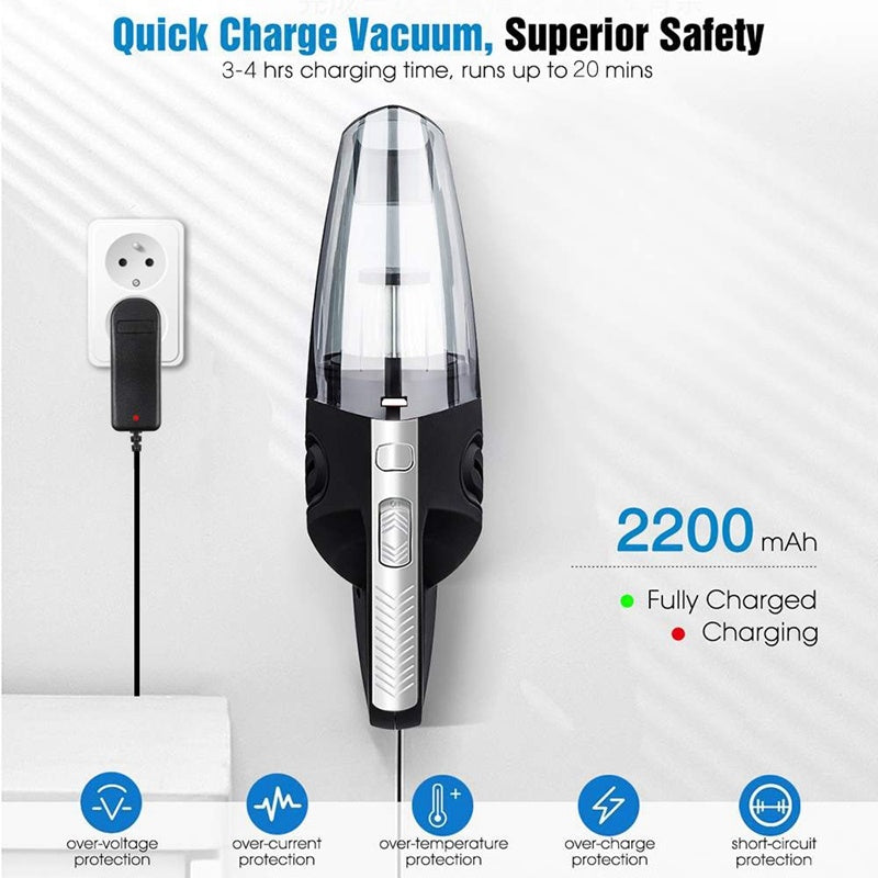 Rechargeable portable vacuum cleaner