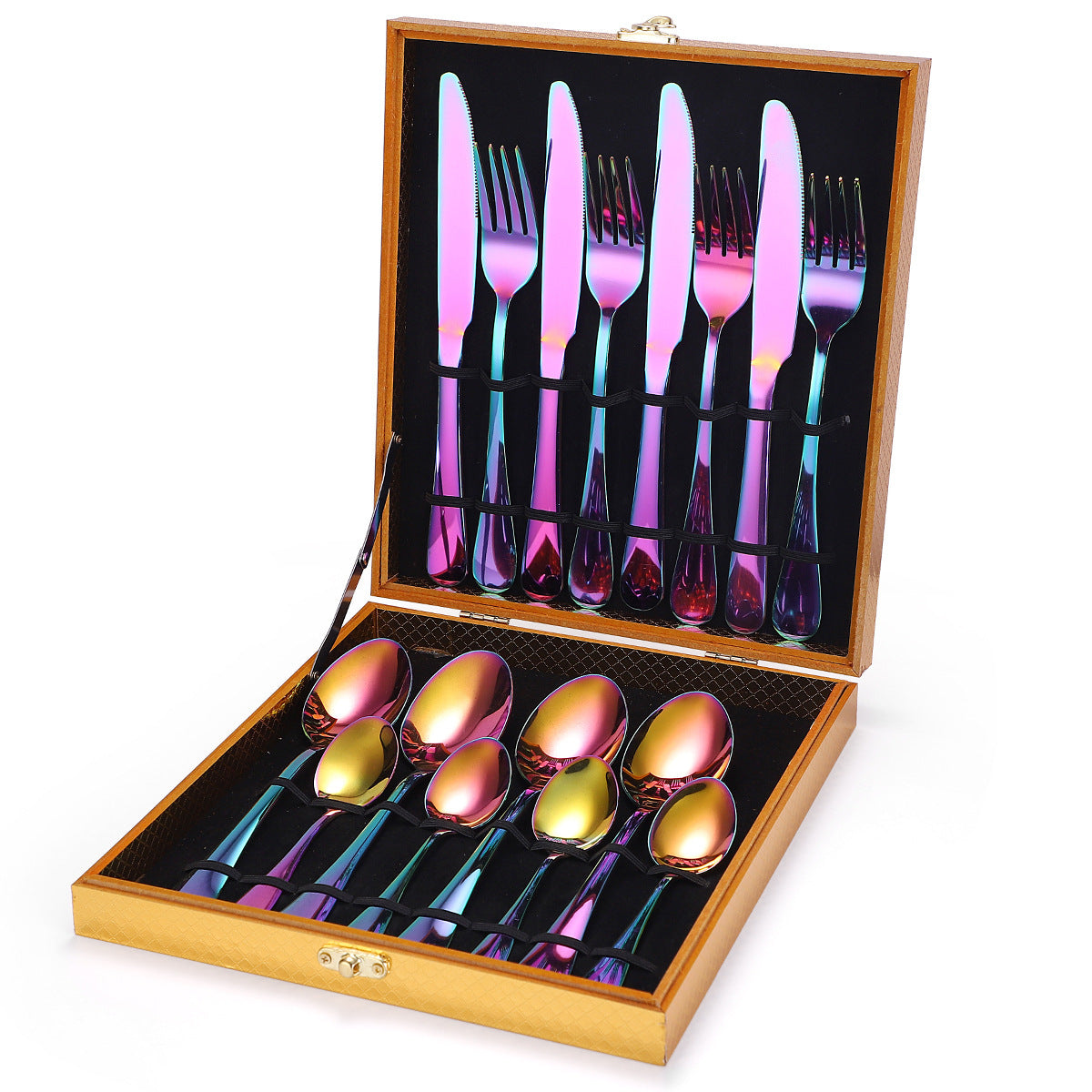 "Symphony" cutlery set in gold-plated stainless steel