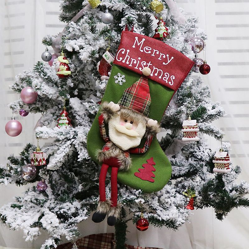 De noël Décorations De Noël Grande Chaussette De Noël Arbre Pendentif