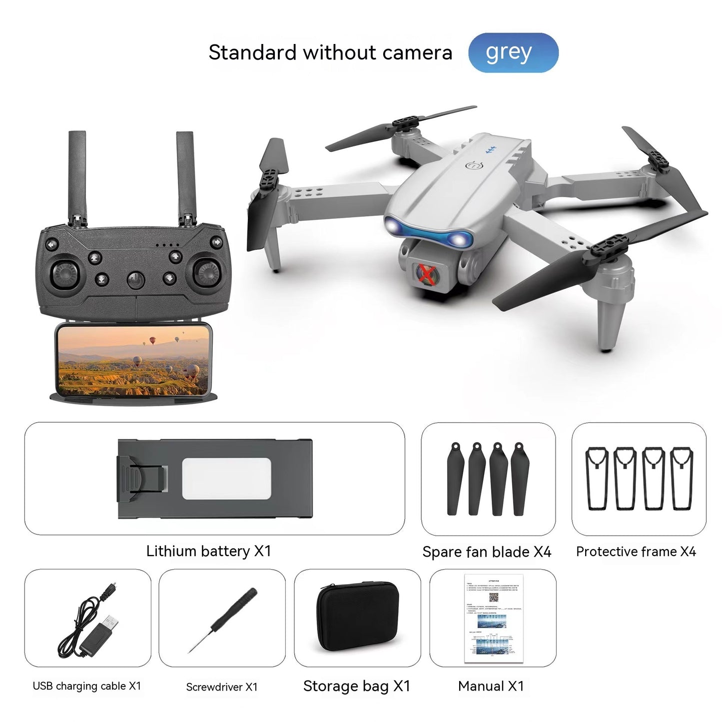 Drone aérien E99pro 4k caméra haute définition double caméra à trois côtés