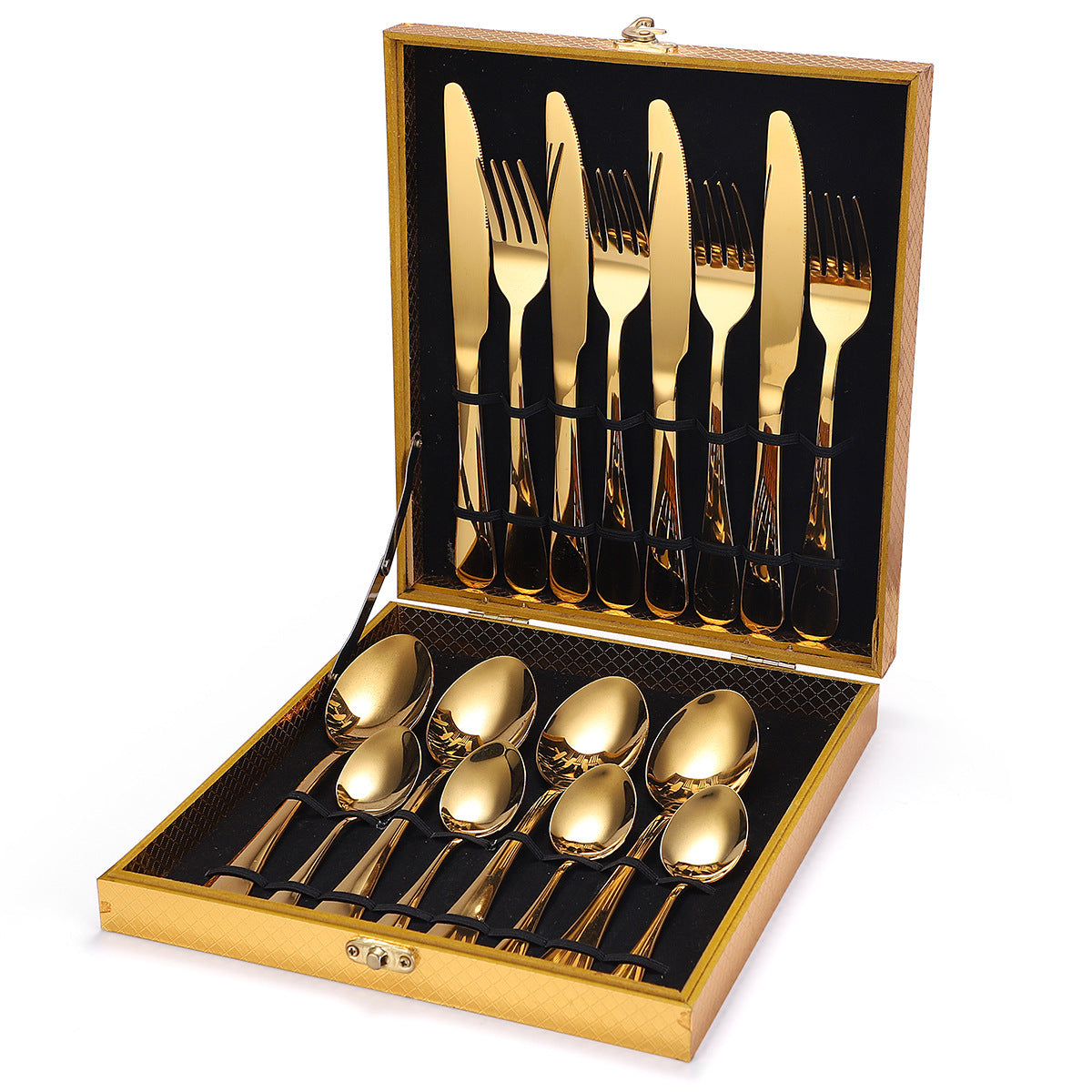 "Symphony" cutlery set in gold-plated stainless steel