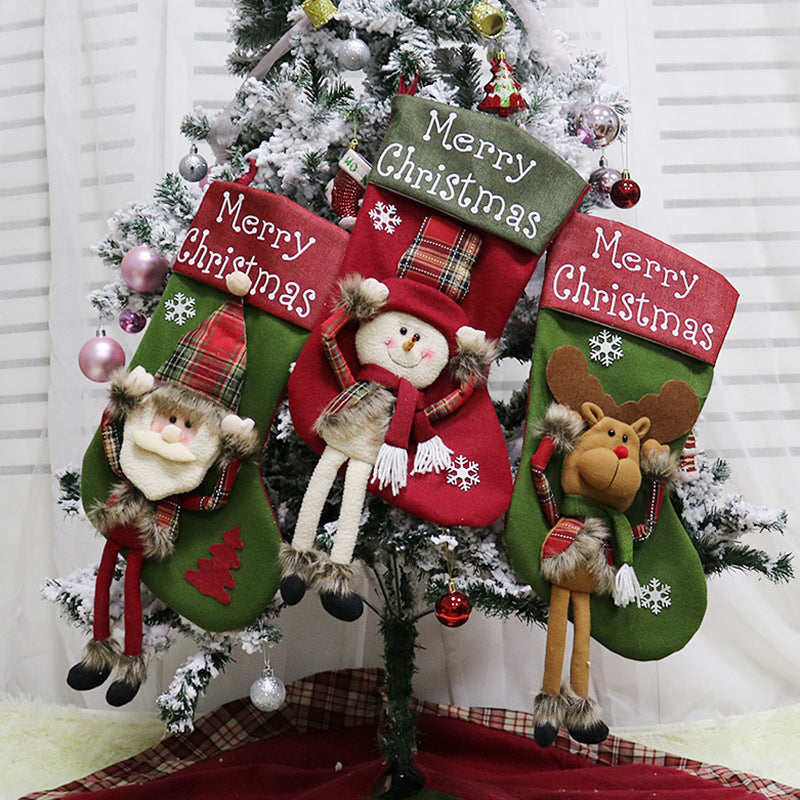 De noël Décorations De Noël Grande Chaussette De Noël Arbre Pendentif