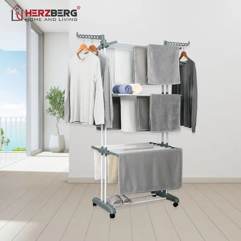 Moving Clothes Rack - Grey