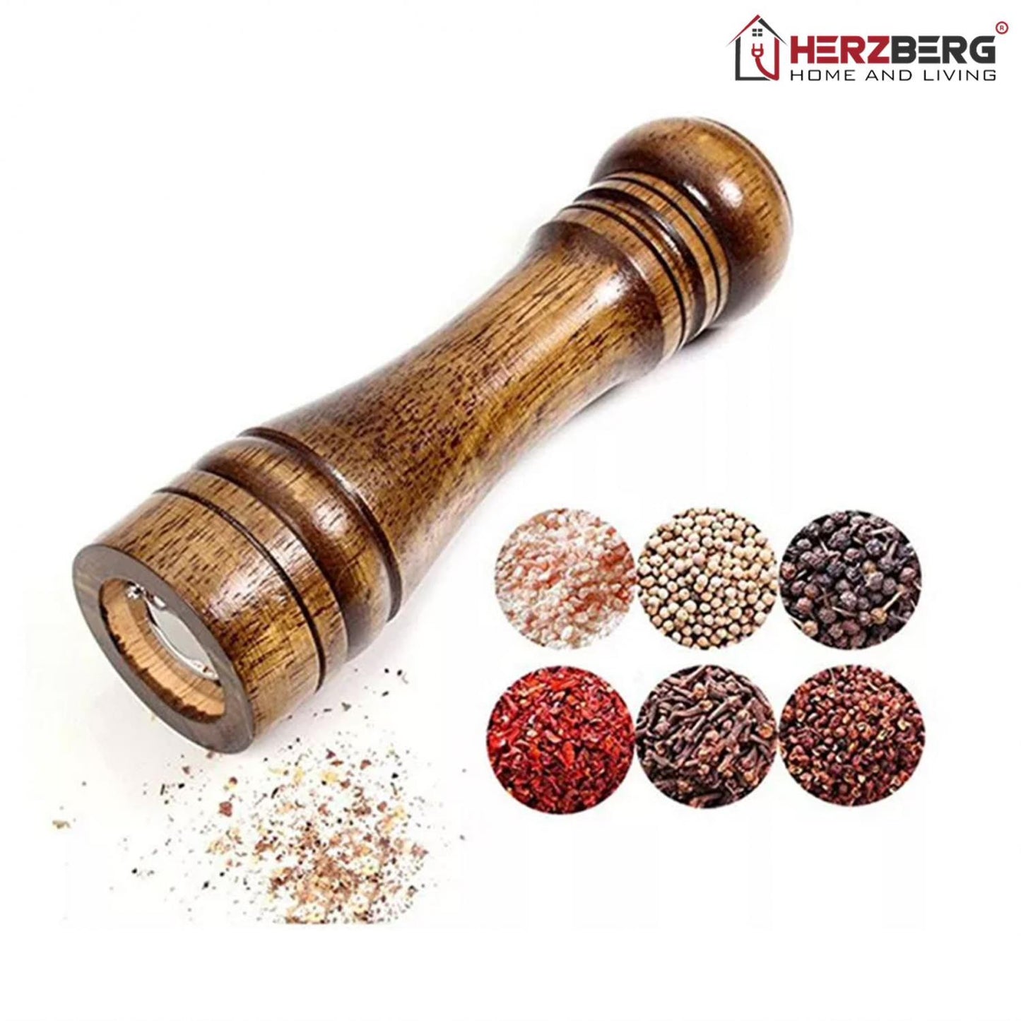 Herzberg Wooden Pepper Mill