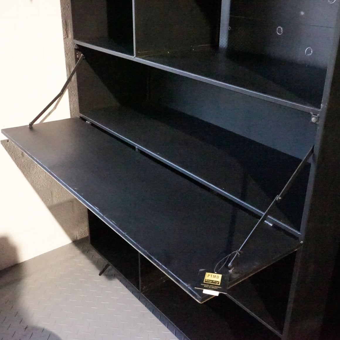 PTMD Sofie black metal shelf 184 cm